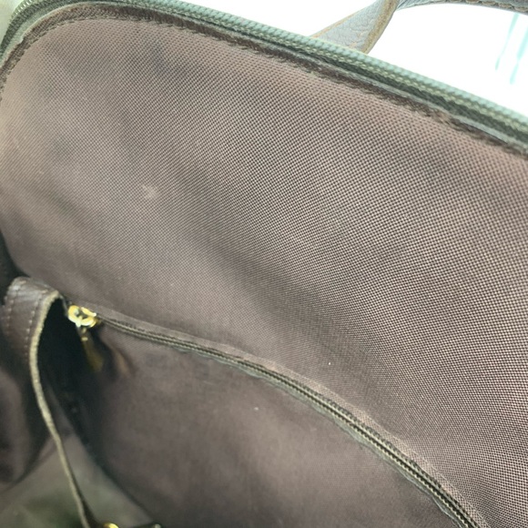 COPY - Longchamp Brown Leather Vintage Backpack - Picture 11 of 13